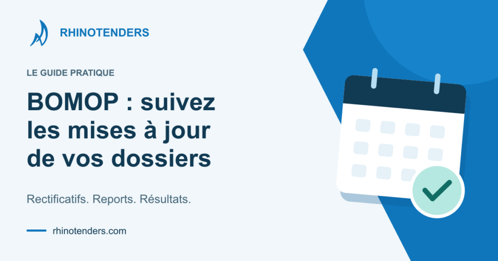 BOMOP : suivre les mises à jour de ses dossiers, rectificatifs, reports et résultats.